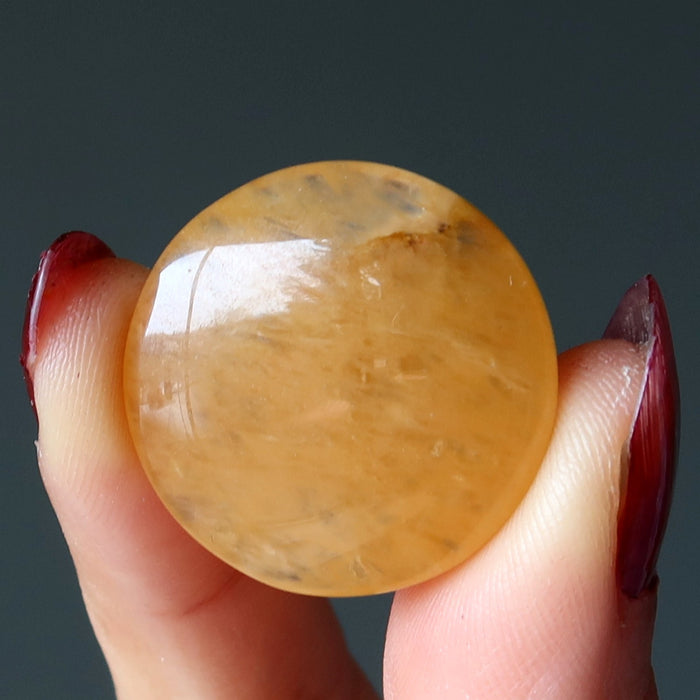 golden quartz cabochon