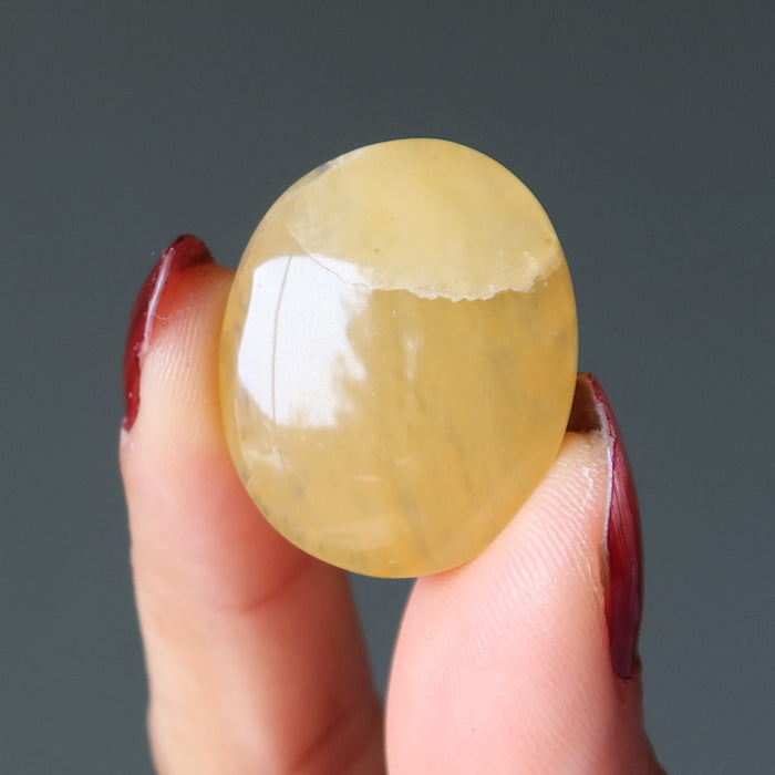 golden quartz cabochon