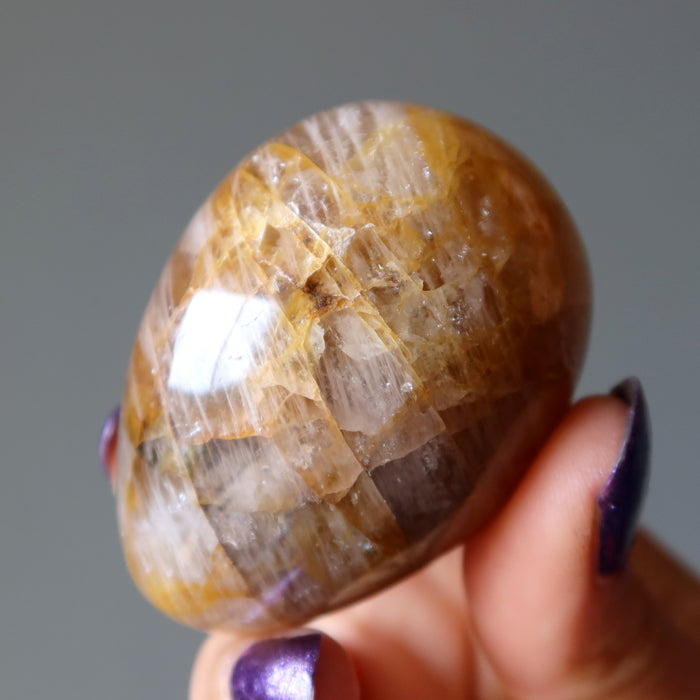 Golden Healer Quartz Egg Wounded Warrior Yellow Crystal