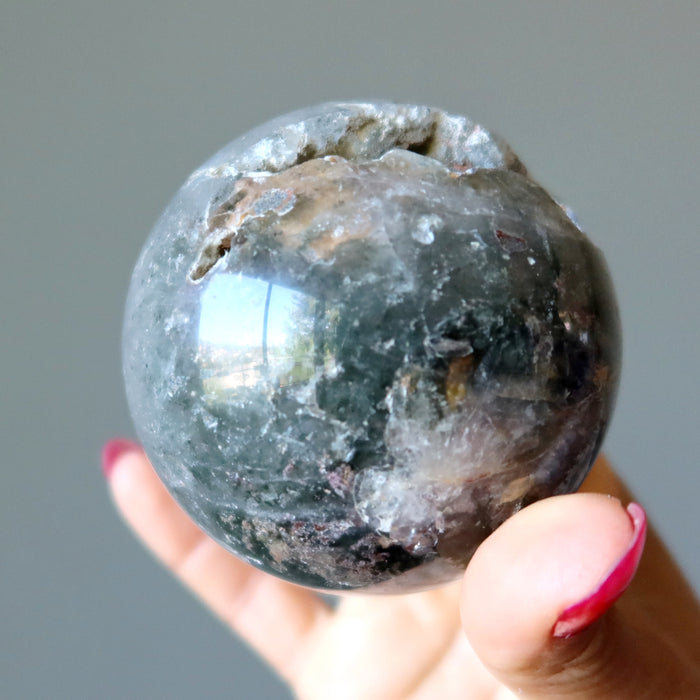 Phantom Quartz Sphere Chlorite Garden Lodolite Crystal Ball
