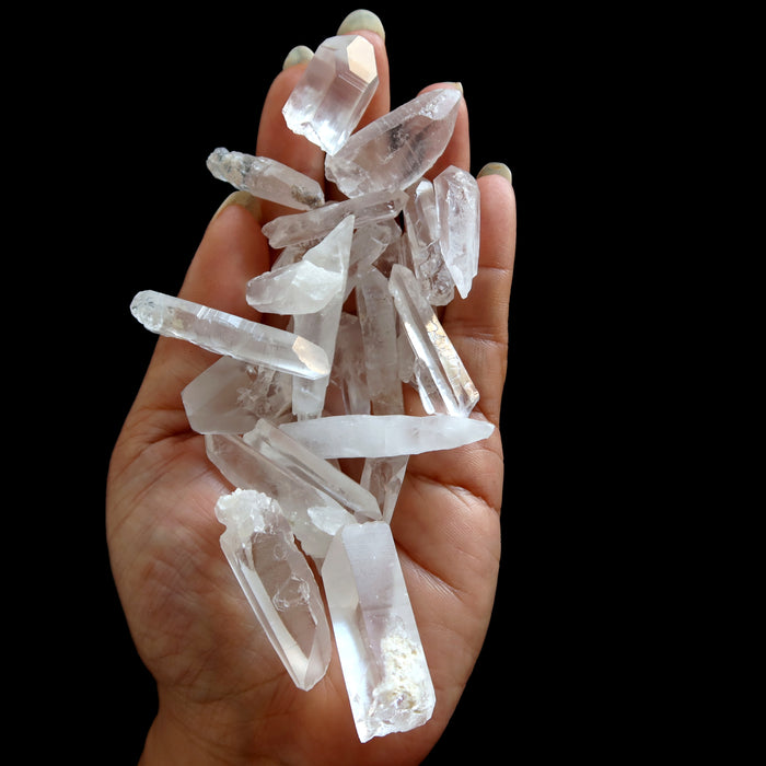 Clear Quartz Raw Crystal Set of 24 Natural Points
