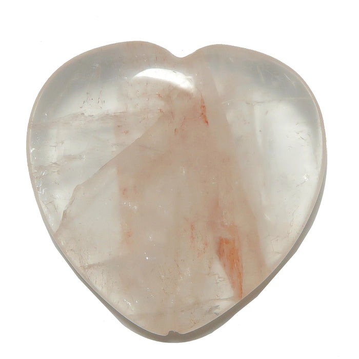 Red Fire Quartz Heart Zesty Passion Drilled Stone