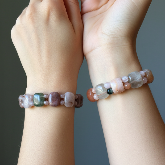 Rutilated Quartz Bracelet Colors of Acacia Gemstone