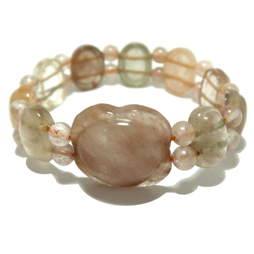 Beaded Rutilated Quartz bracelet 