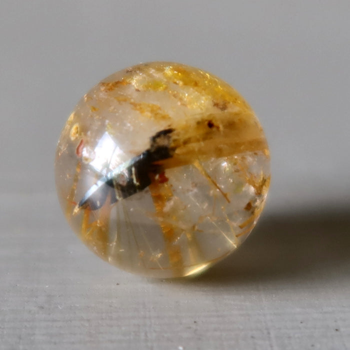 Rutilated Quartz Sphere Gold Mini Crystal Ball