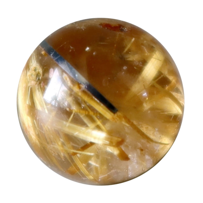 Rutilated Quartz Sphere Black Gold Miniature Crystal Ball