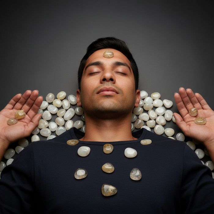 Rutilated Quartz Tumbled Stone Crystal Strands