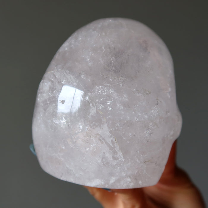 Clear Quartz Skull Carved Clarity Crystal 4.5" Showpiece