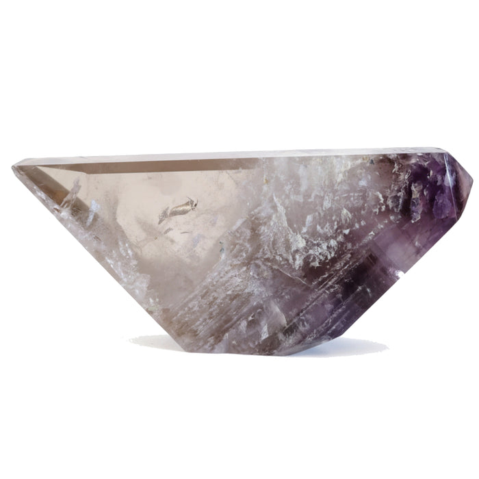 Quartz Showpiece Amethyst Smoky Crystal Trifecta 13.5 Inch