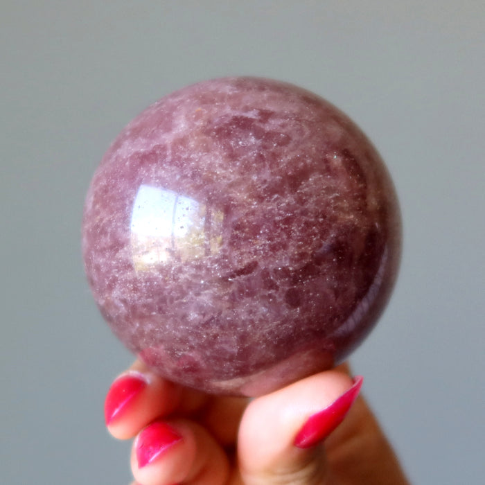 Pink Fire Quartz Sphere Strawberry Joy Crystal Ball