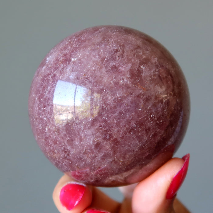 Pink Fire Quartz Sphere Strawberry Joy Crystal Ball