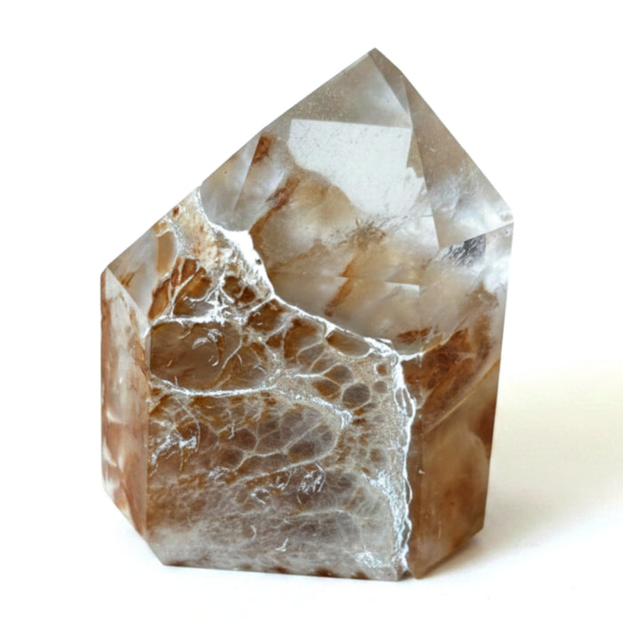Quartz Tower Point Golden Healer Skeletal Crystal