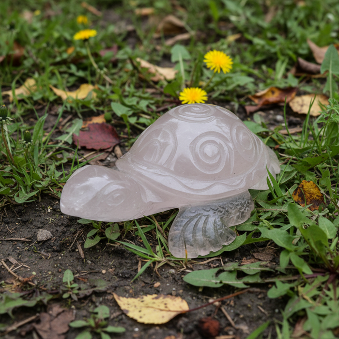 Cloud Quartz Turtle Giant Animal Statue Stone