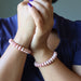 rhodochrosite rondelle bracelets