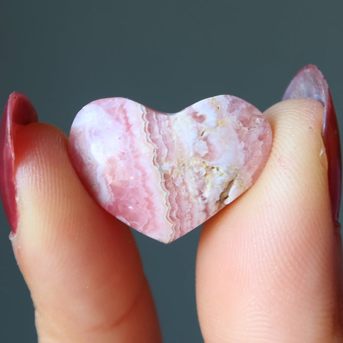 rhodochrosite heart