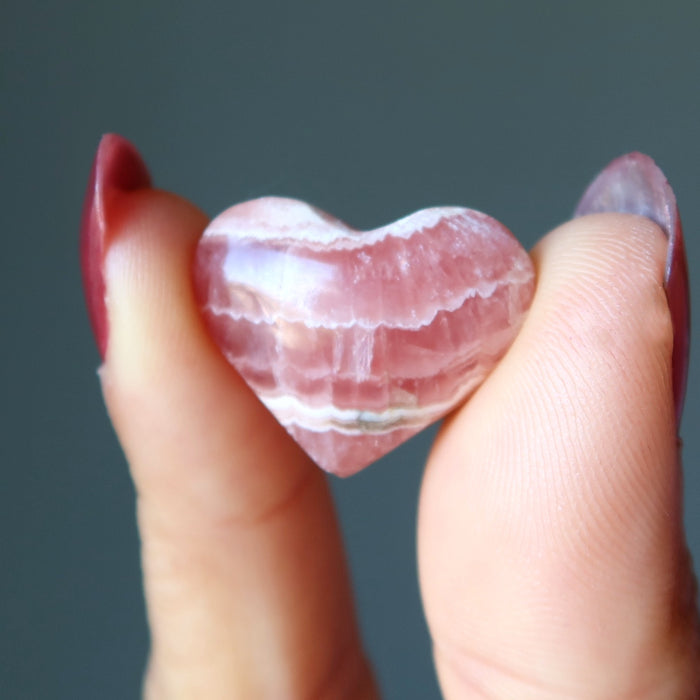 rhodochrosite heart