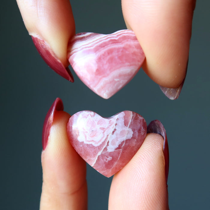 rhodochrosite hearts
