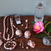 rhodochrosite stones, jewelry, water, moqui, flower