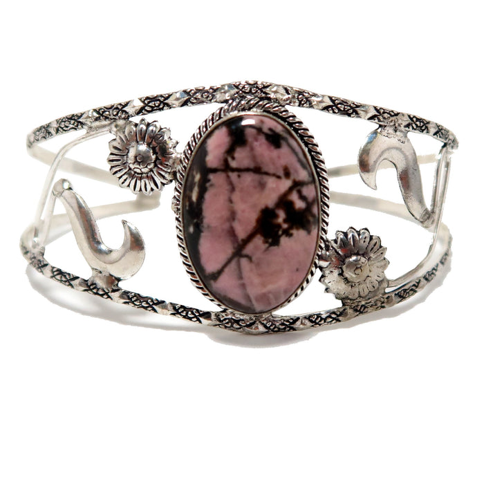 rhodonite cuff bracelet