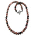rhodonite necklace beaded