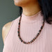 beaded rhodonite necklace