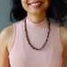beaded rhodonite necklace
