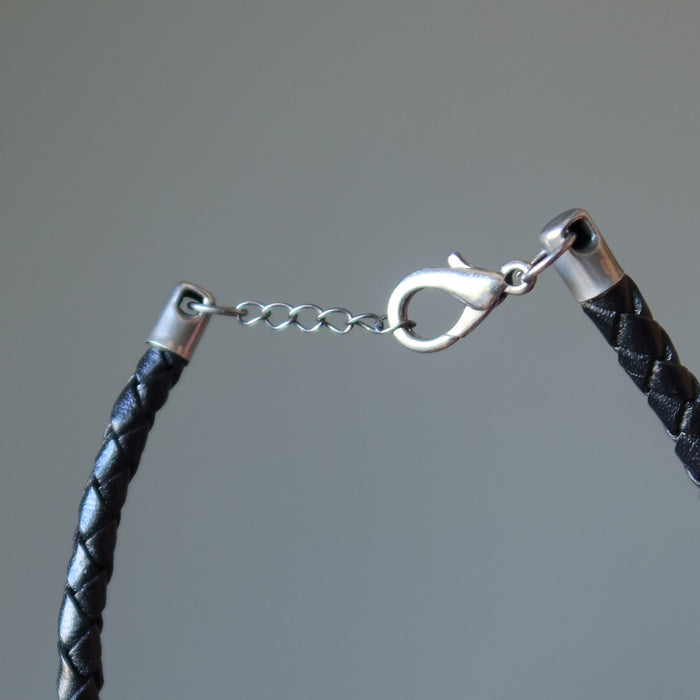 Rhodonite Necklace Declare my Confidence Pink Black Slab