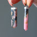 two rhodonite point pendants