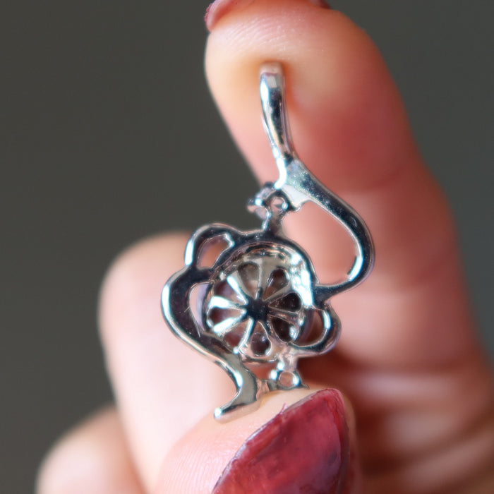 back of rhodonite pendant