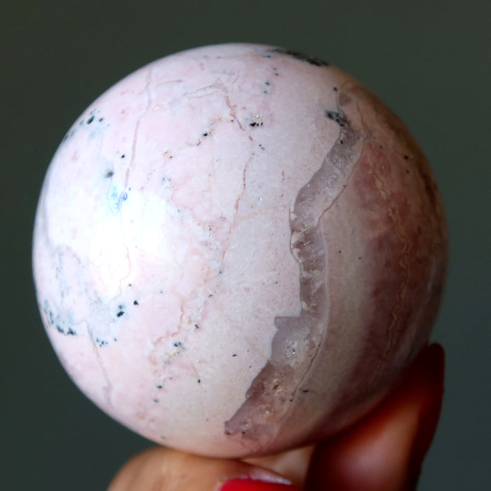 Rhodonite Sphere Wild Lover Pink Crystal Ball