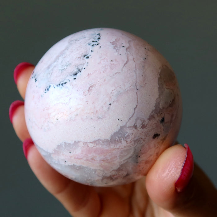 Rhodonite Sphere Wild Lover Pink Crystal Ball