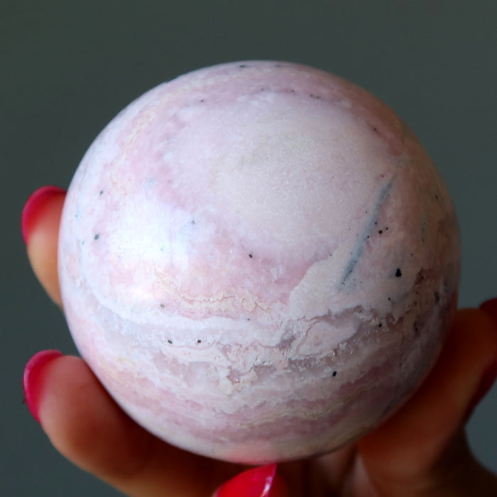 Rhodonite Sphere Wild Lover Pink Crystal Ball