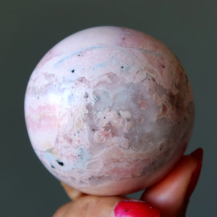 Rhodonite Sphere Wild Lover Pink Crystal Ball