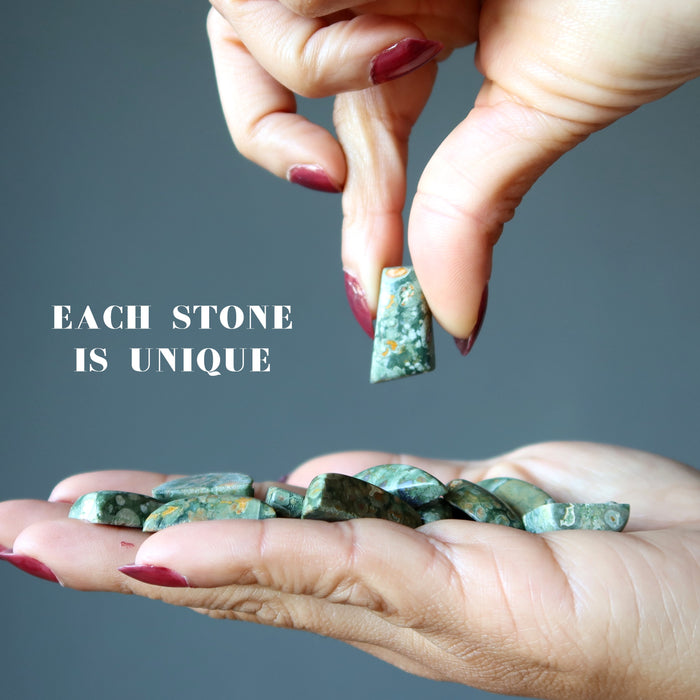 Rhyolite Grid Crystal Set of 3 Smiling Rainforest Gems