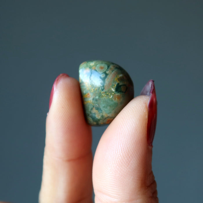 Rhyolite Grid Crystal Set of 3 Smiling Rainforest Gems