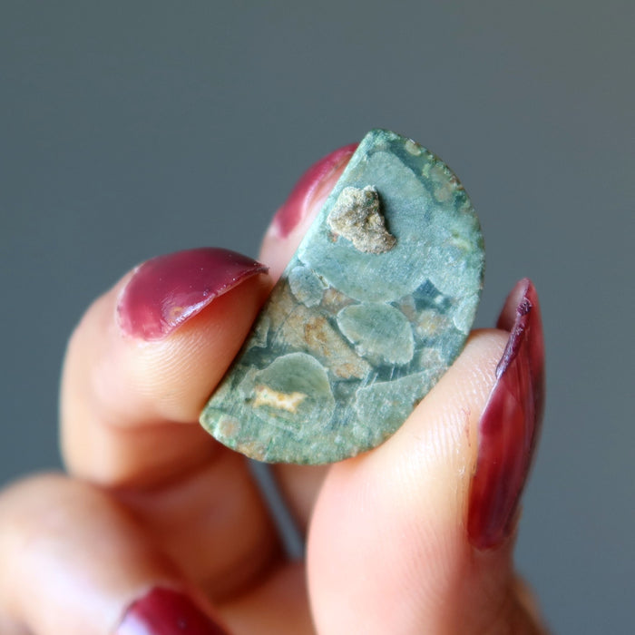 Rhyolite Grid Crystal Set of 3 Smiling Rainforest Gems