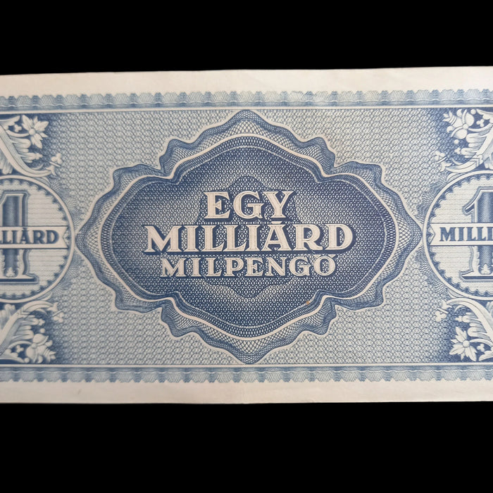 1946 Hungary Banknote One Billion Milpengo Quadrillion Pengo Hyperinflation Bill AU