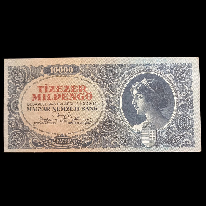 1946 Hungary Banknote 10,000 Milpengo 10 Billion Pengo Collectible Bill Europe AU