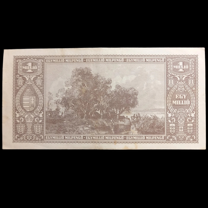 1946 Hungary Banknote One Million Milpengo Trillion Pengo Bill Lajos Kossuth AU
