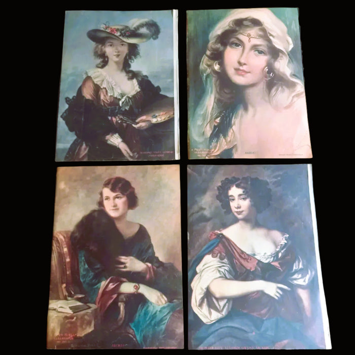 1931 Vintage Ephemera Art Prints Elegant Ladies Courtly Grace European Women Portrait Page