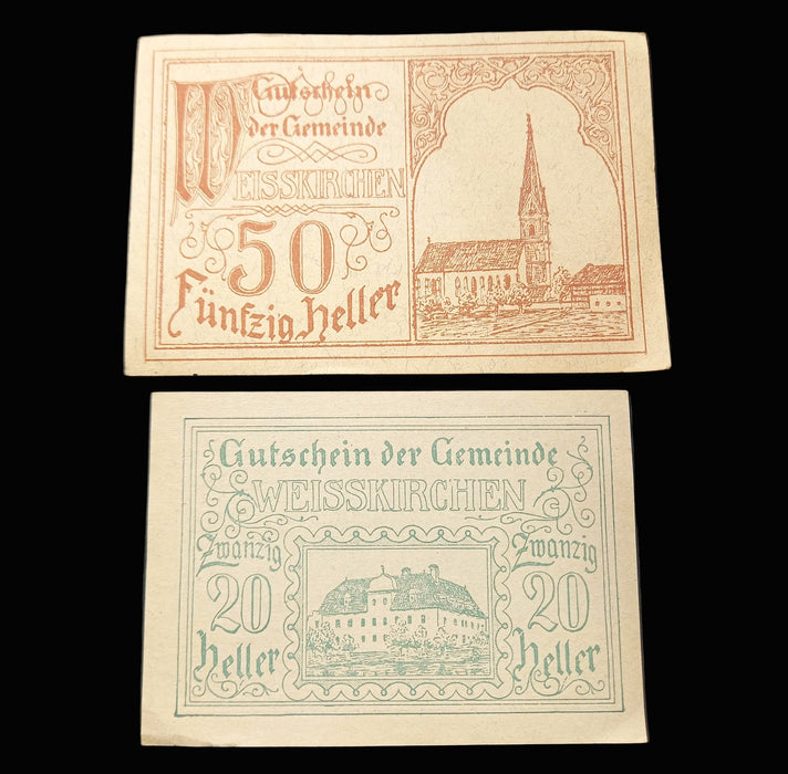 Antique Banknote Notgeld 33pc Matching Region Set Austria Germany WW1 Emergency Money
