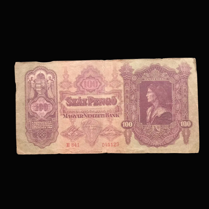 Vintage Banknote 1930-1941 Hungary Pengő 3pc Set 10 20 100 Collectible Old Paper Money