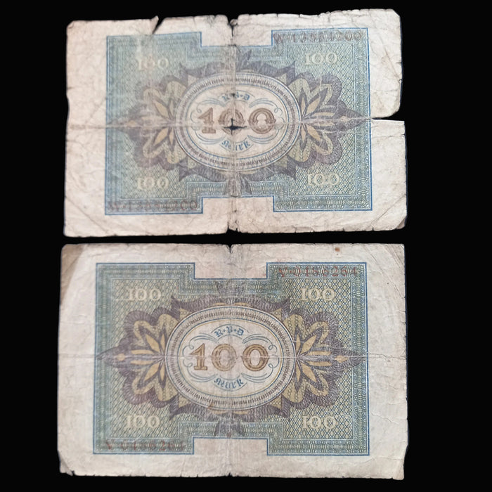 Antique Banknote 1920-1922 Germany Mark 100 1000 Weimar Republic 3pc Set Hyperinflation Money