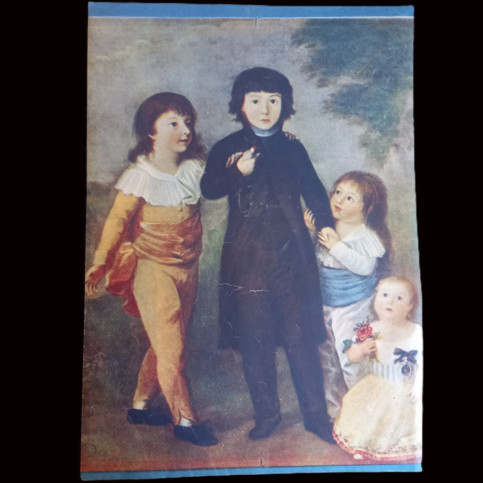 Vintage Ephemera 1930 Wright of Derby Wood Children & Francisco Goya Art Page