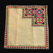 hungarian beregi napkin handmade doily yellow square with geometric designs vintage souvenir