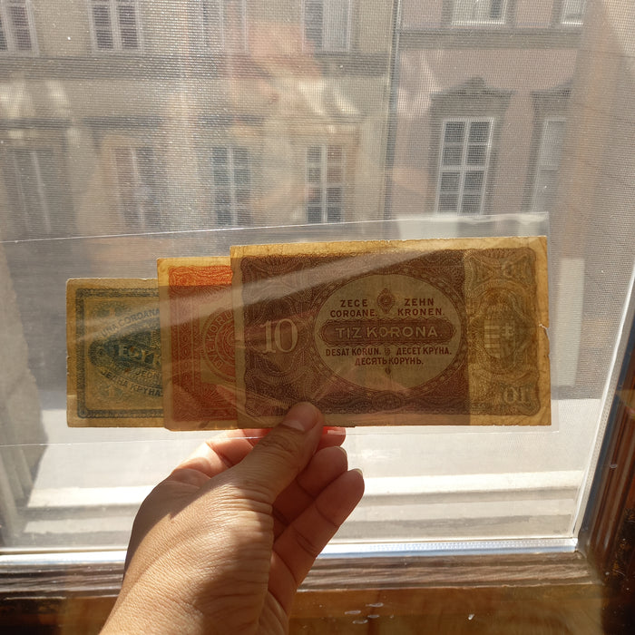 1920 Hungary Banknote Korona Set 1 2 10 Antique Bills Post-WWI Europe Currency
