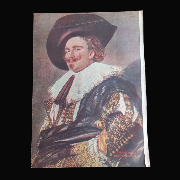 1931 Vintage Ephemera Art Prints Royal Men Rembrandt Frans Hals Portrait Old Masters Decor