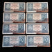 Set of Hungarian banknotes from the early 20th century on a dark background