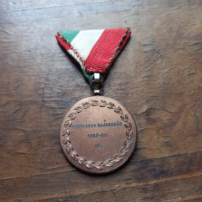 1957-58 Hungarian National Field Hockey Championship 3rd Place Vintage Bronze Medal