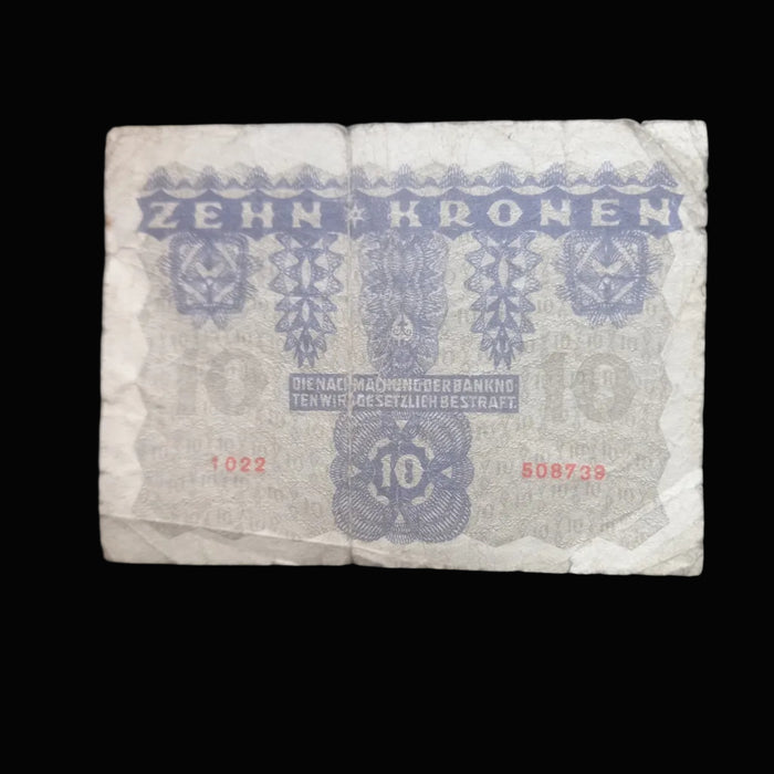 Antique Banknote 1922 Austria 10 Kronen Child Portrait Art History 5pc Set Old Paper Money